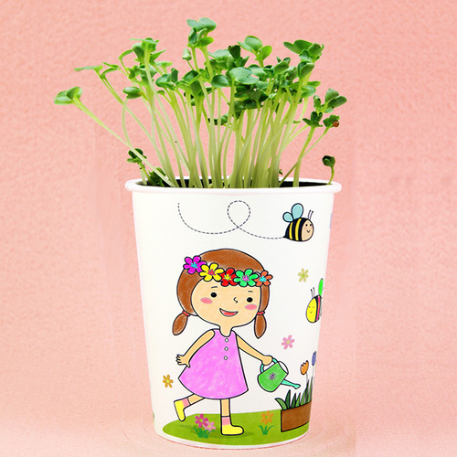 행복한 아이들 인쇄컵 식물키우기